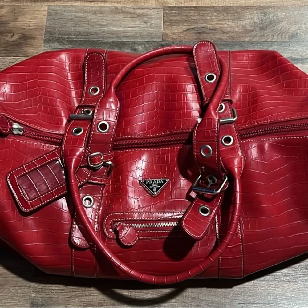 Prada | Bags | Vintage 9s Prada Crocodile Leather Bag | Poshmark